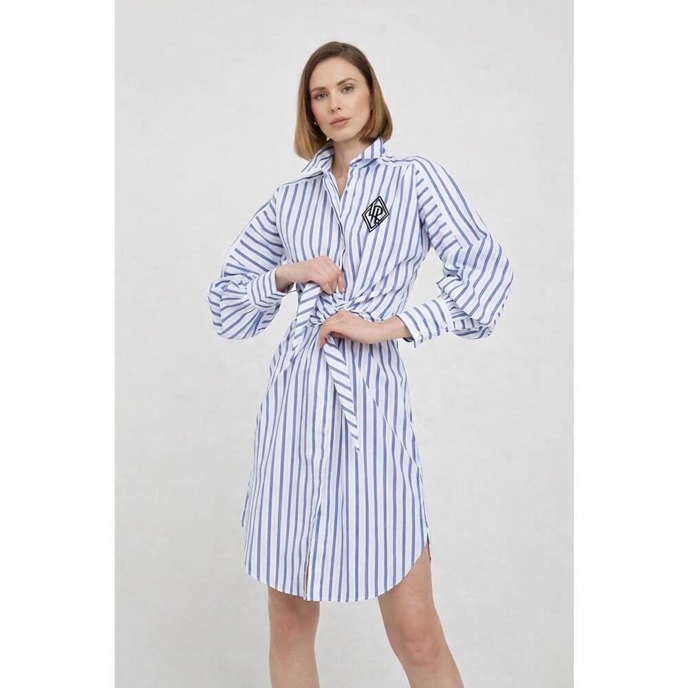 Lauren Ralph Lauren Women’s Striped Shirt Dress with Tie Waist Size 2 Nautical